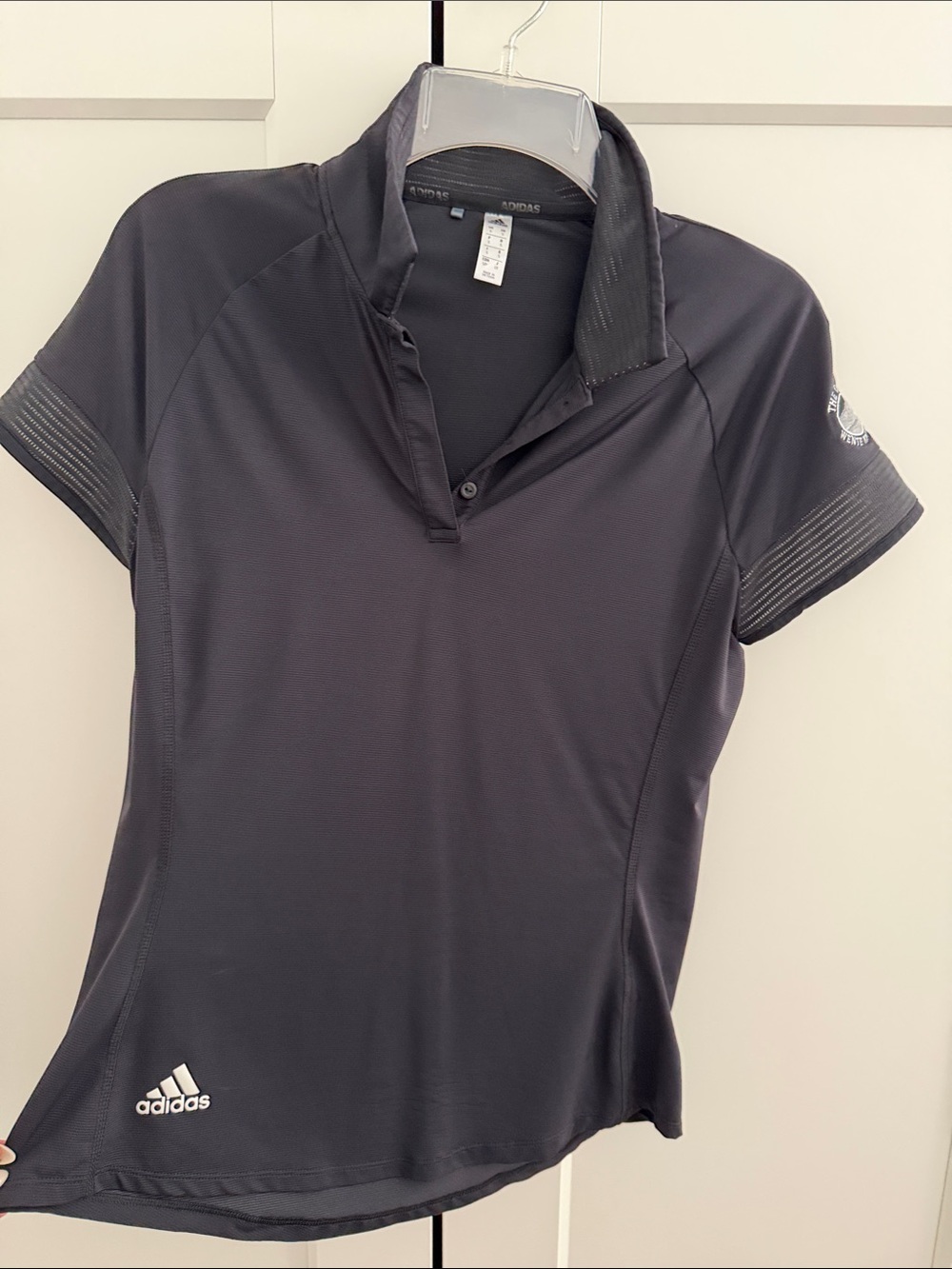 adidas Women’s Black Short-Sleeve Polo
